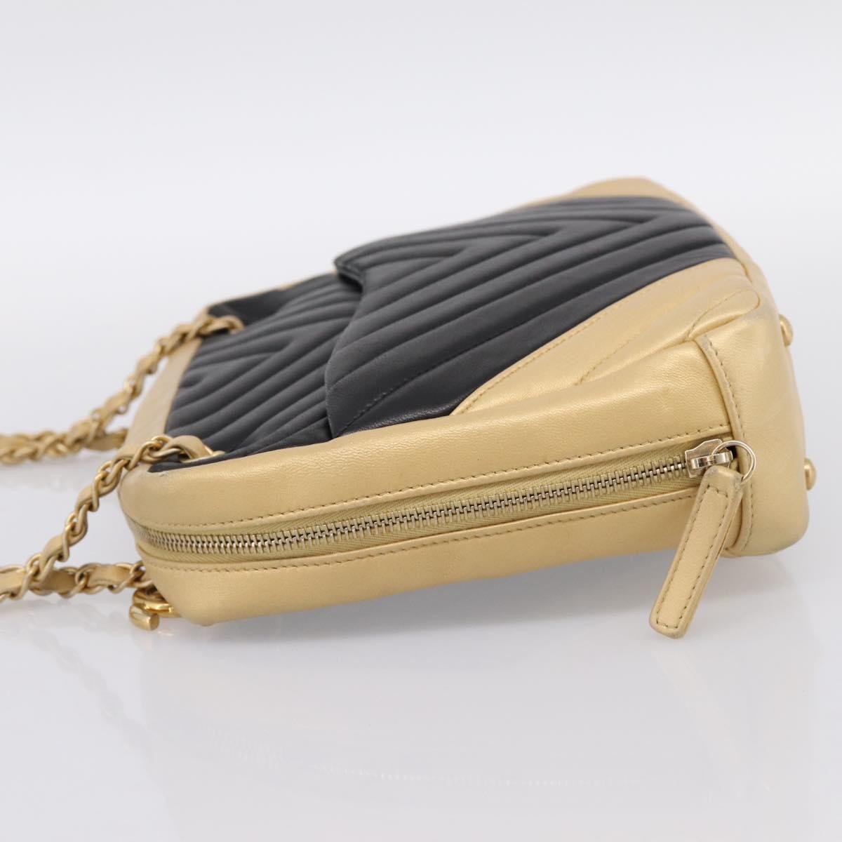Chanel Camera Chevron Lambskin, Beige, Leather, Shoulder Bag