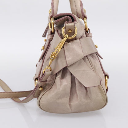 Miu Miu Vitello Lux Leather, Pink, Leather, Handbag