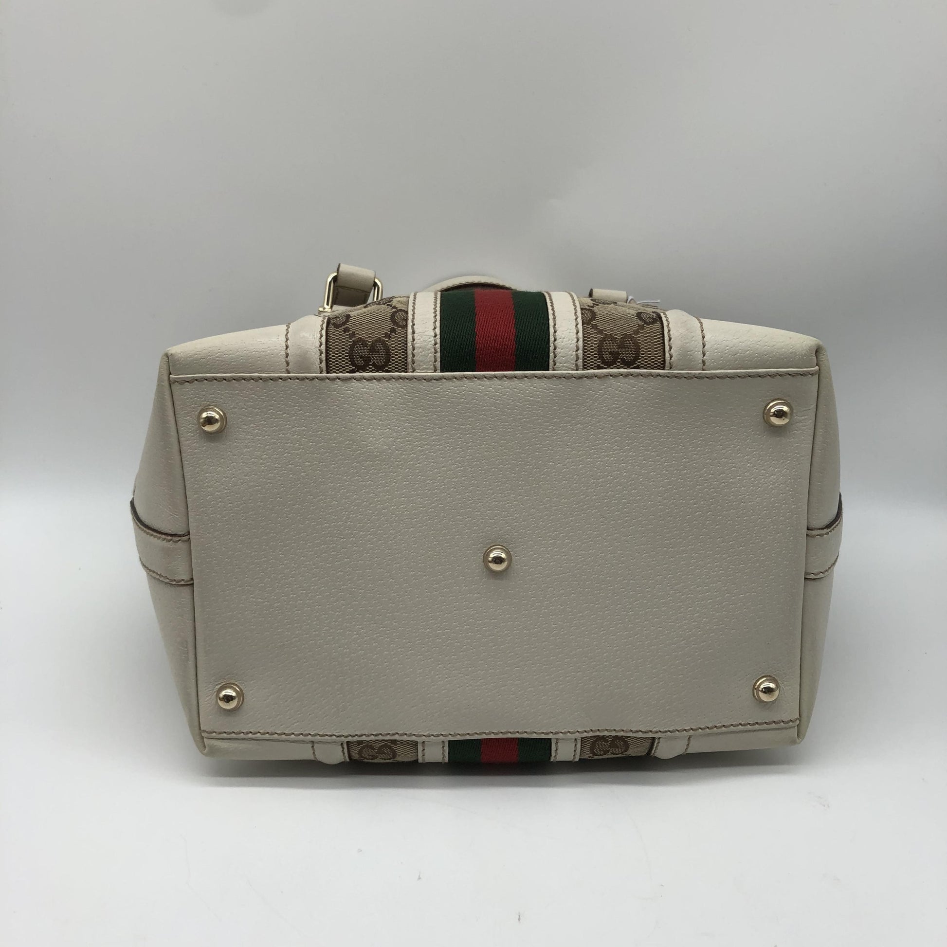 Gucci Treasure Boston GG Canvas and leather, Beige, Canvas, Handbag