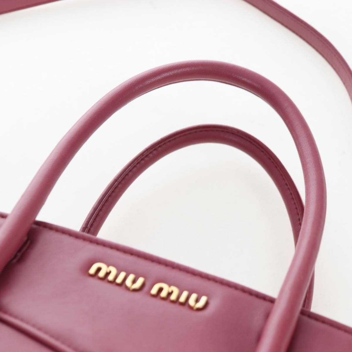 Miu Miu Beau Top Handle Leather, Pink, Leather, Handbag