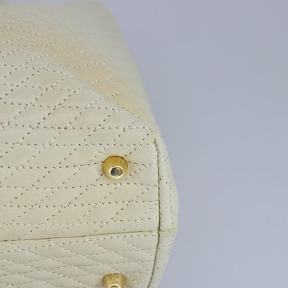 Bally Vintage Quilted Leather, Beige, Leather, Shoulder Bag