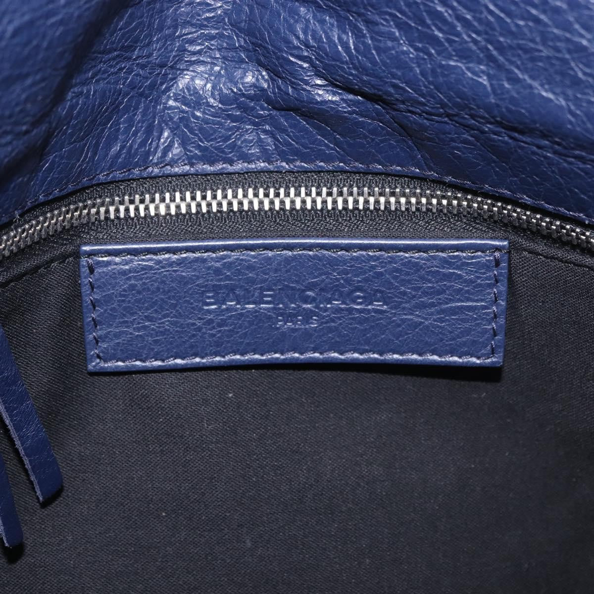 Balenciaga Classic Studs Envelope Strap Clutch Leather, Navy, Leather, Clutch