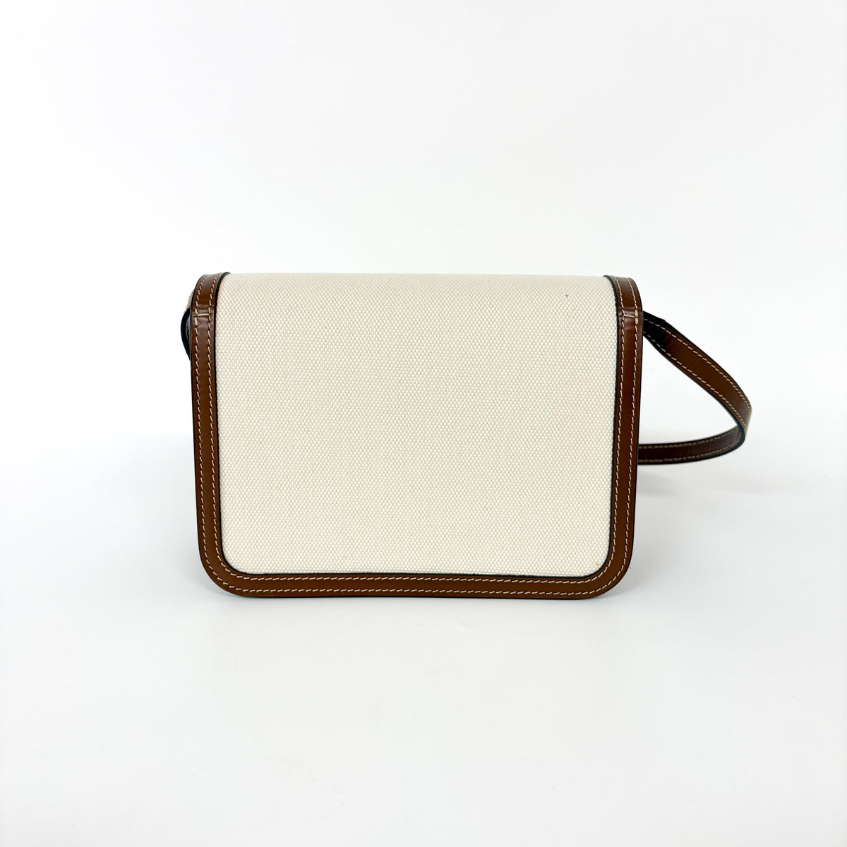 Burberry TB Crossbody Bag Monogram E-Canvas, Beige, Canvas, Crossbody Bag