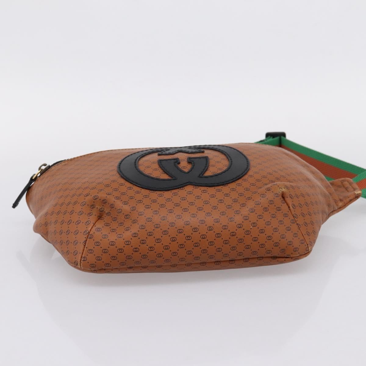 Gucci Dapper Dan Belt GG Print Leather, Brown, Leather, Clutch