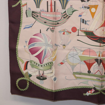 Hermes Carré 90 Silk multicolor, Pink, Silk, Scarf