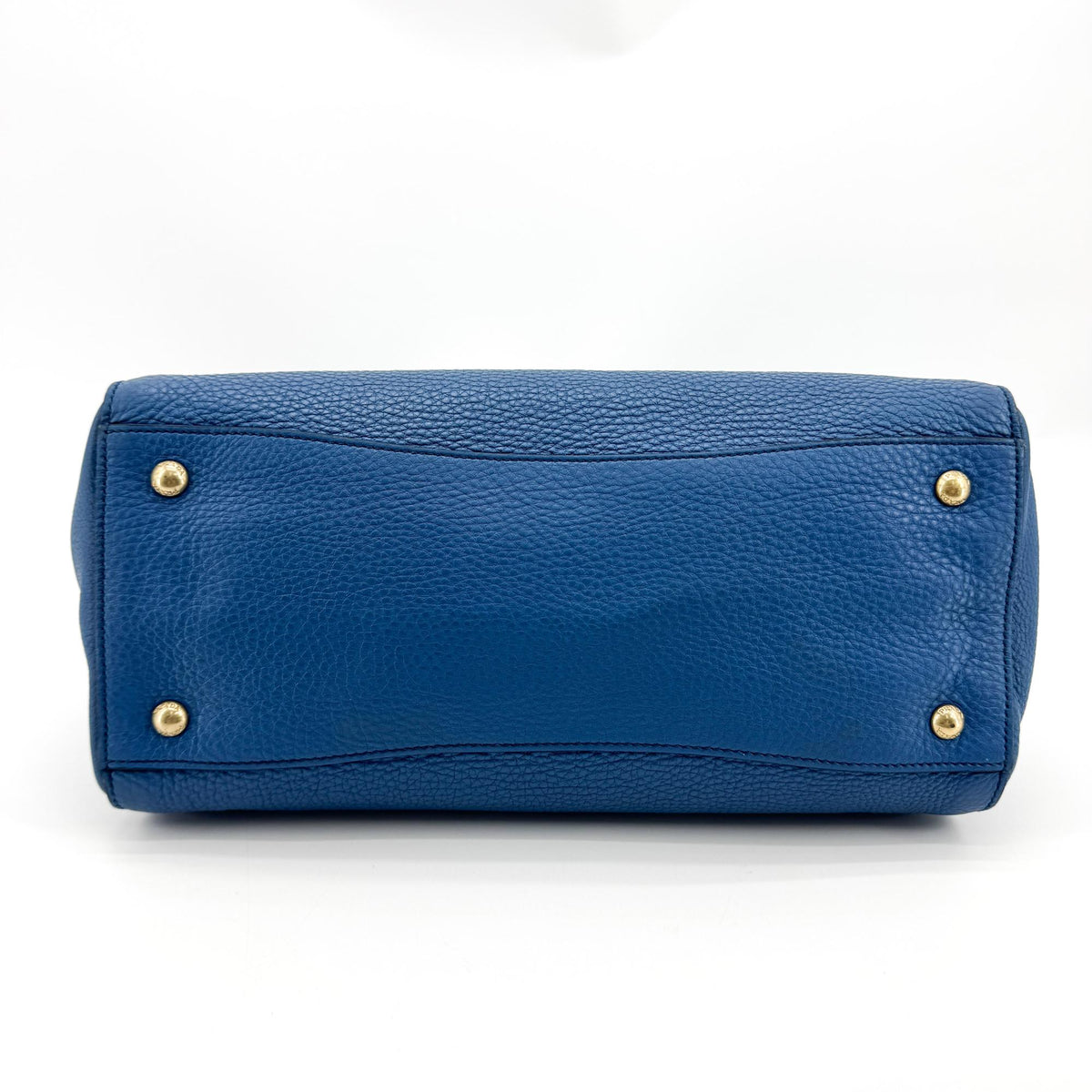 Prada Vitello Daino Leather, Blue, Leather, Shoulder Bag