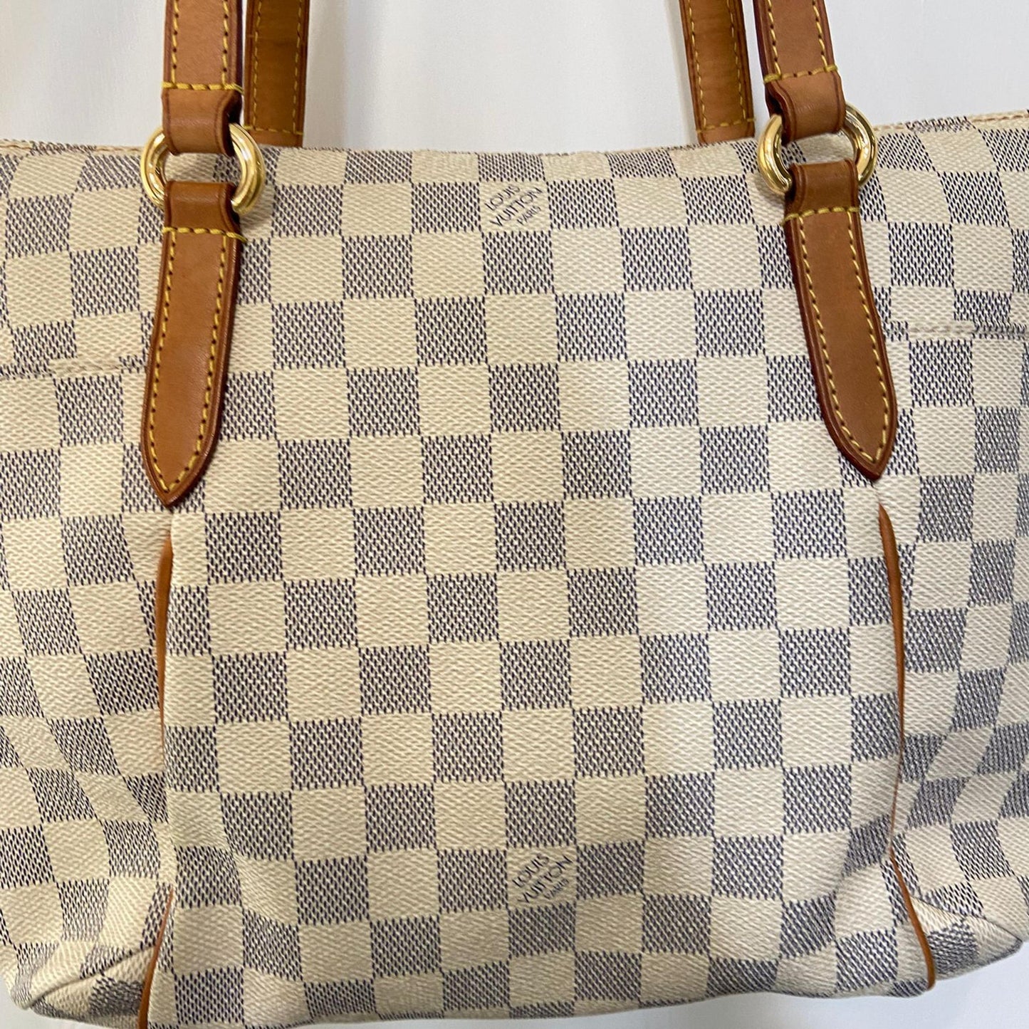 Louis Vuitton Totally Damier, Neutral, Canvas, Tote Bag