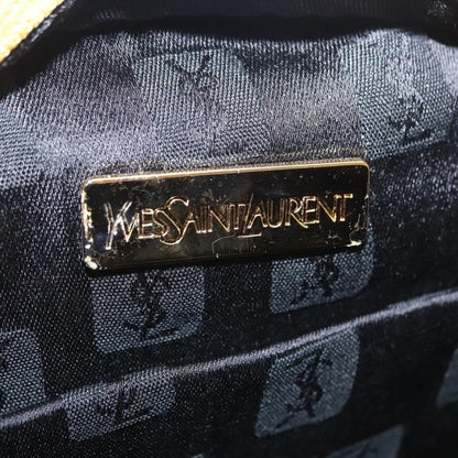 Saint Laurent Vintage Quilted Top Handle Bag Nylon, Yellow, Nylon, Handbag