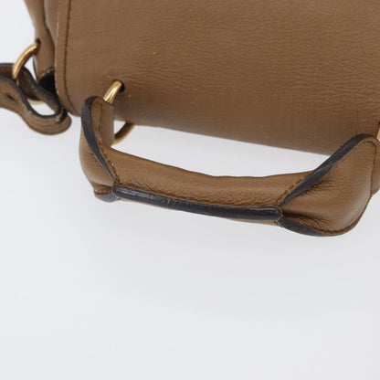 Chloe Elsie Convertible Satchel Leather, Brown, Leather, Handbag