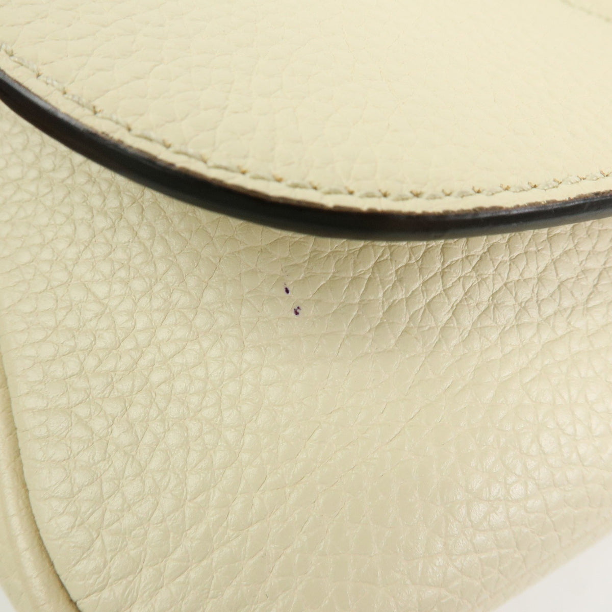 Gucci Soho Chain Leather, White, Leather, Crossbody Bag