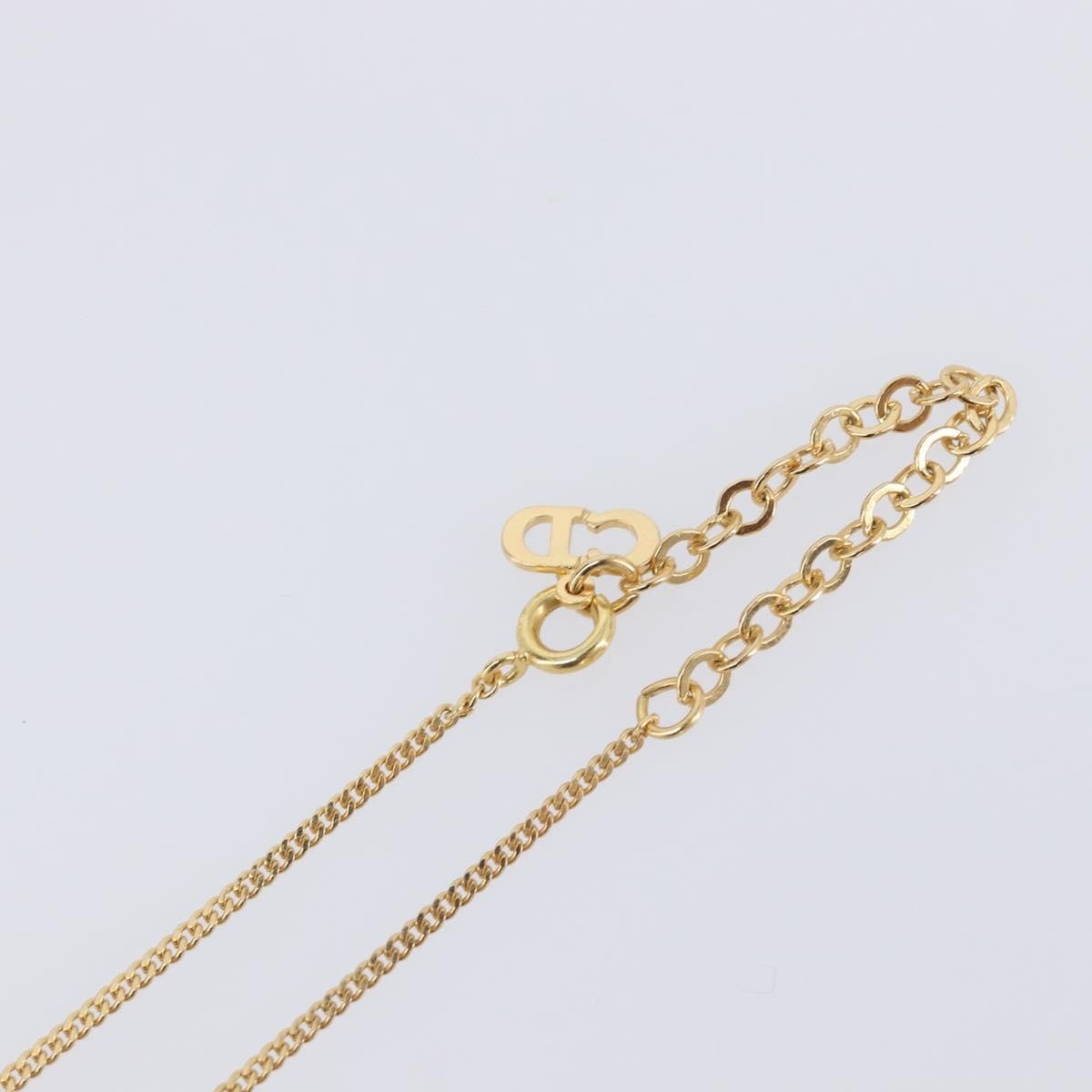Christian Dior CD Long Metal with Beads, Gold, Metal, Necklace