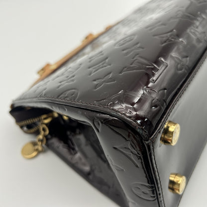 Louis Vuitton Brea Monogram Vernis, Brown, Patent Leather, Handbag