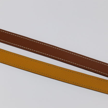 Hermes Double Hole Buckle Belt Metal and Leather, Multicolour, Leather, Belt