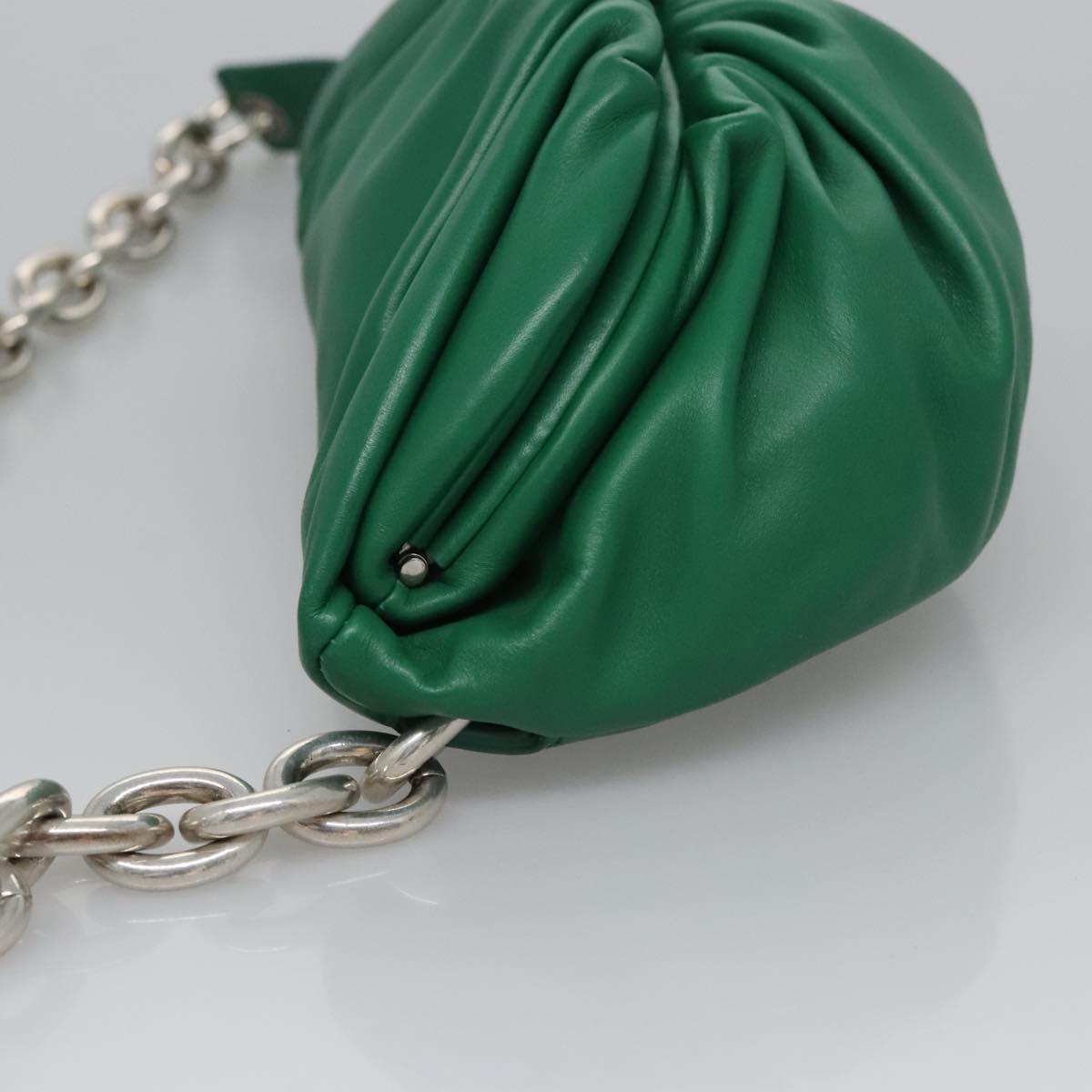 Bottega Veneta The Chain Pouch Leather, Green, Leather, Clutch