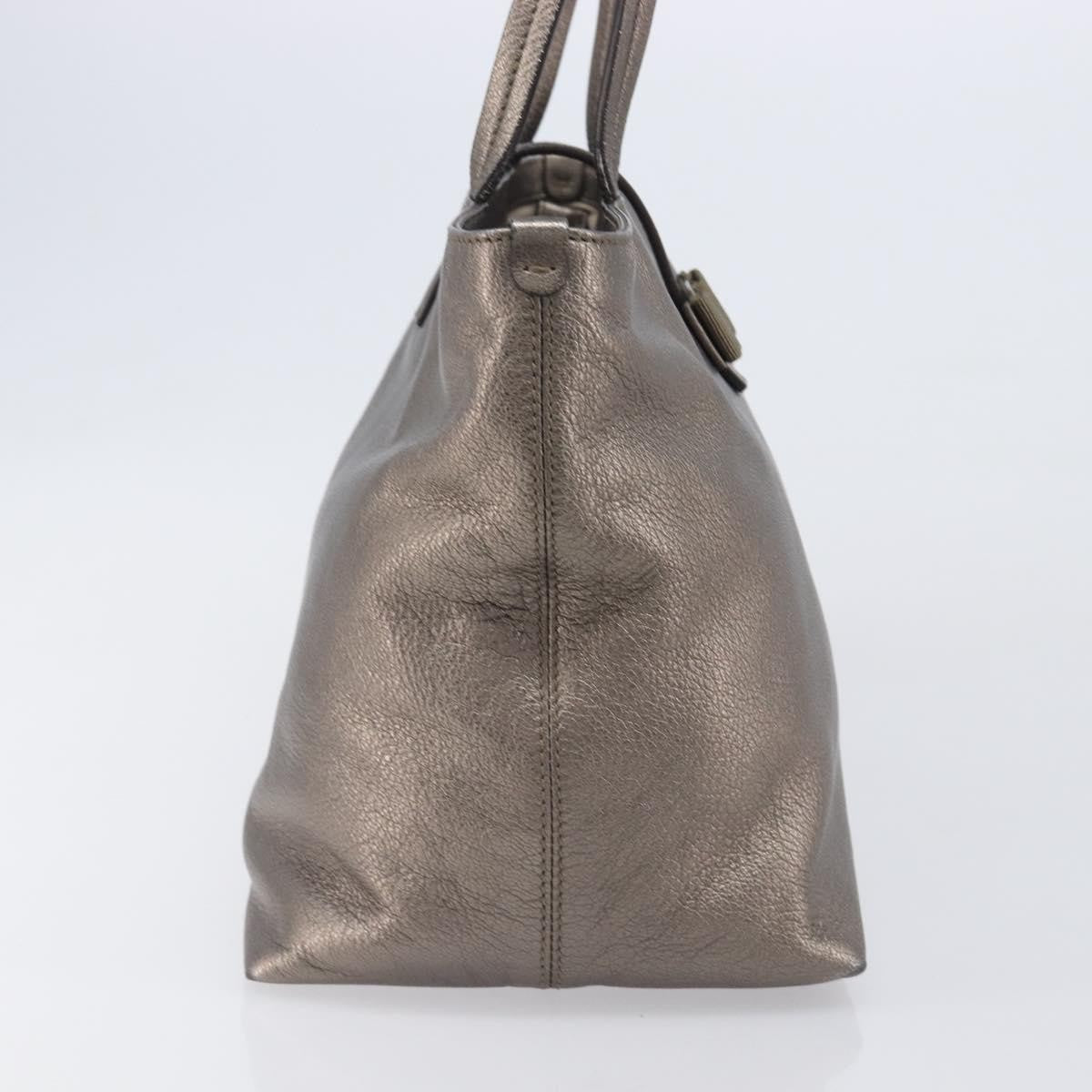 Salvatore Ferragamo Vala tote Leather, Silver, Leather, Tote Bag