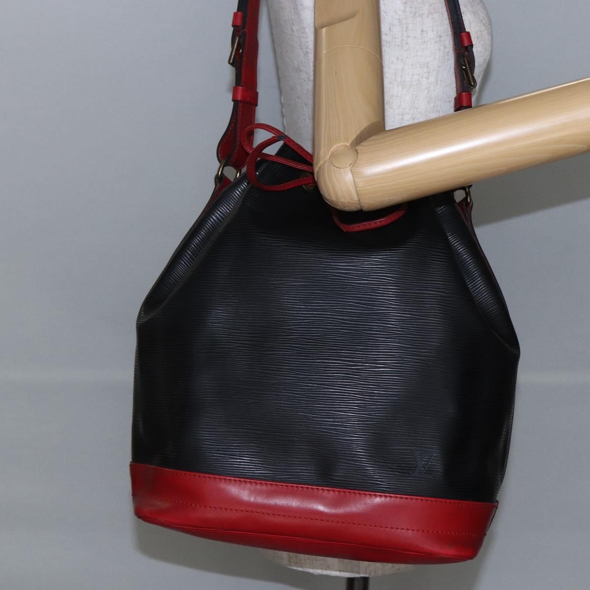 Louis Vuitton Bicolor Noe Epi Leather, Black, Leather, Handbag