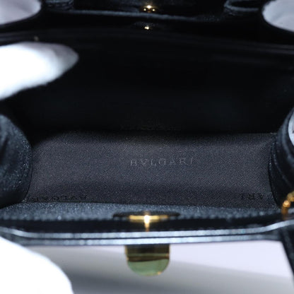 Bvlgari Handbag Leather, Black, Leather, Handbag