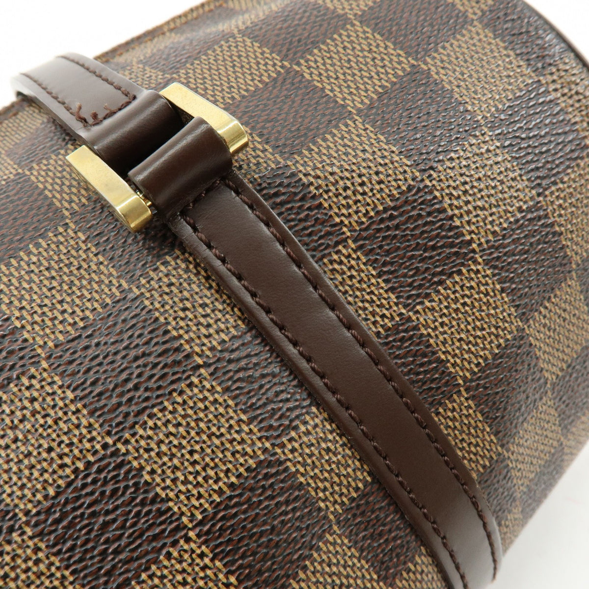 Louis Vuitton Papillon Damier Ebene, Brown, Canvas, Handbag