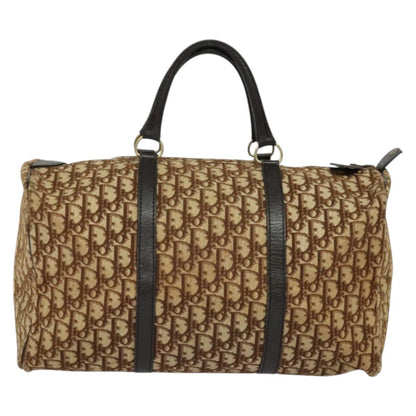 Christian Dior Vintage Trotter Boston Bag Canvas, BROWN, CANVAS, Travel bag