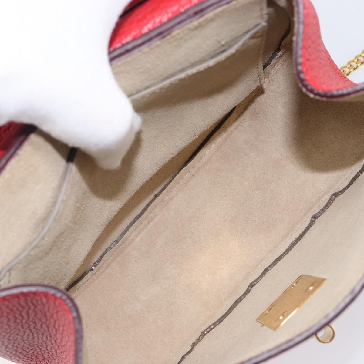 Chloe Drew Leather, Red, Leather, Crossbody Bag