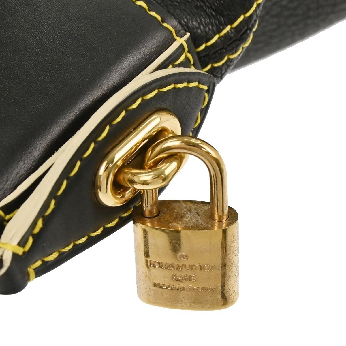 Louis Vuitton Suhali Lockit Leather, Black, Leather, Handbag