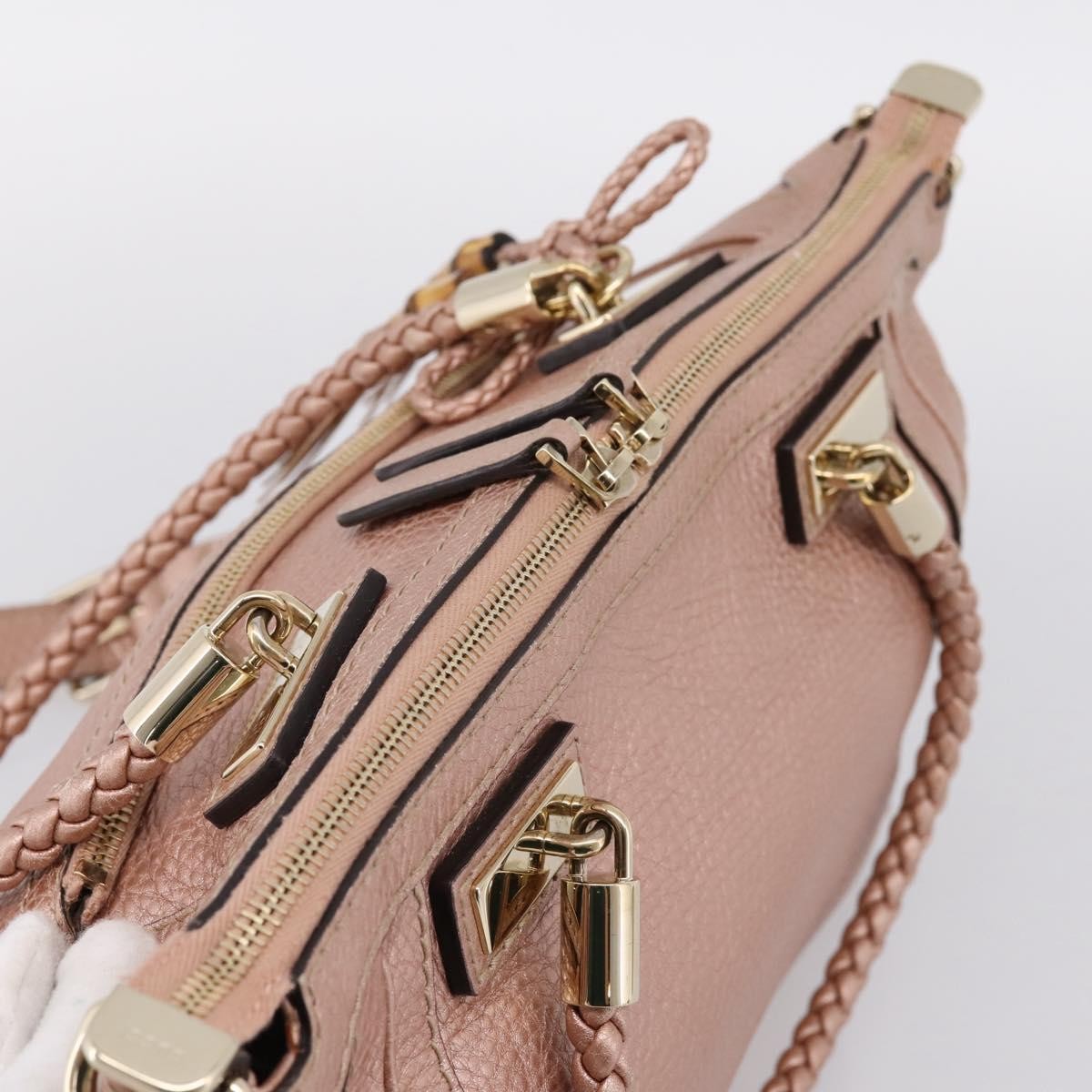 Gucci Bella Convertible Top Handle Leather, Pink, Leather, Handbag