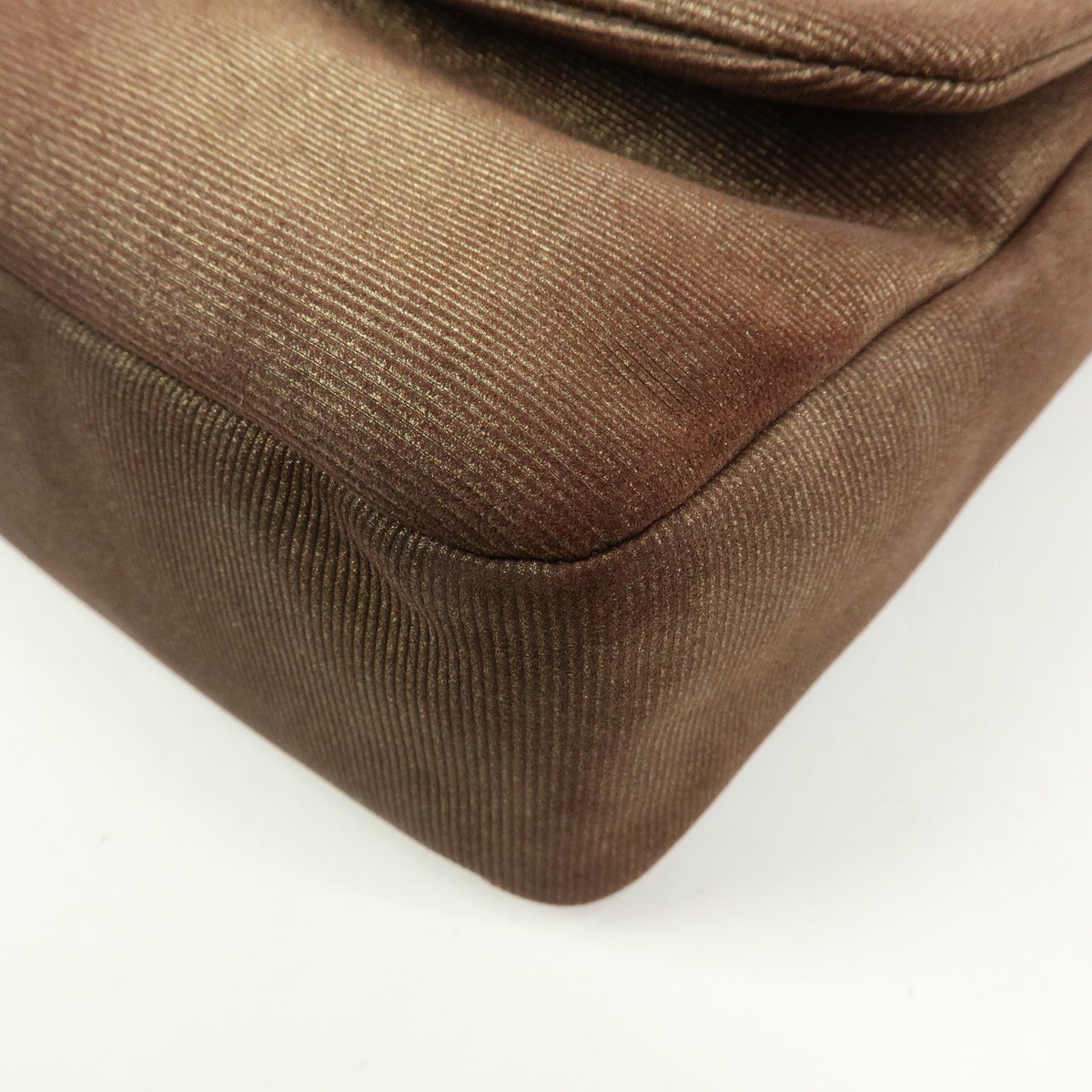 Salvatore Ferragamo Gancini Suede, Brown, Canvas, Crossbody Bag