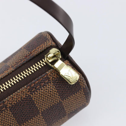 Louis Vuitton Papillon Pochette Damier Ebene, Brown, Canvas, Clutch