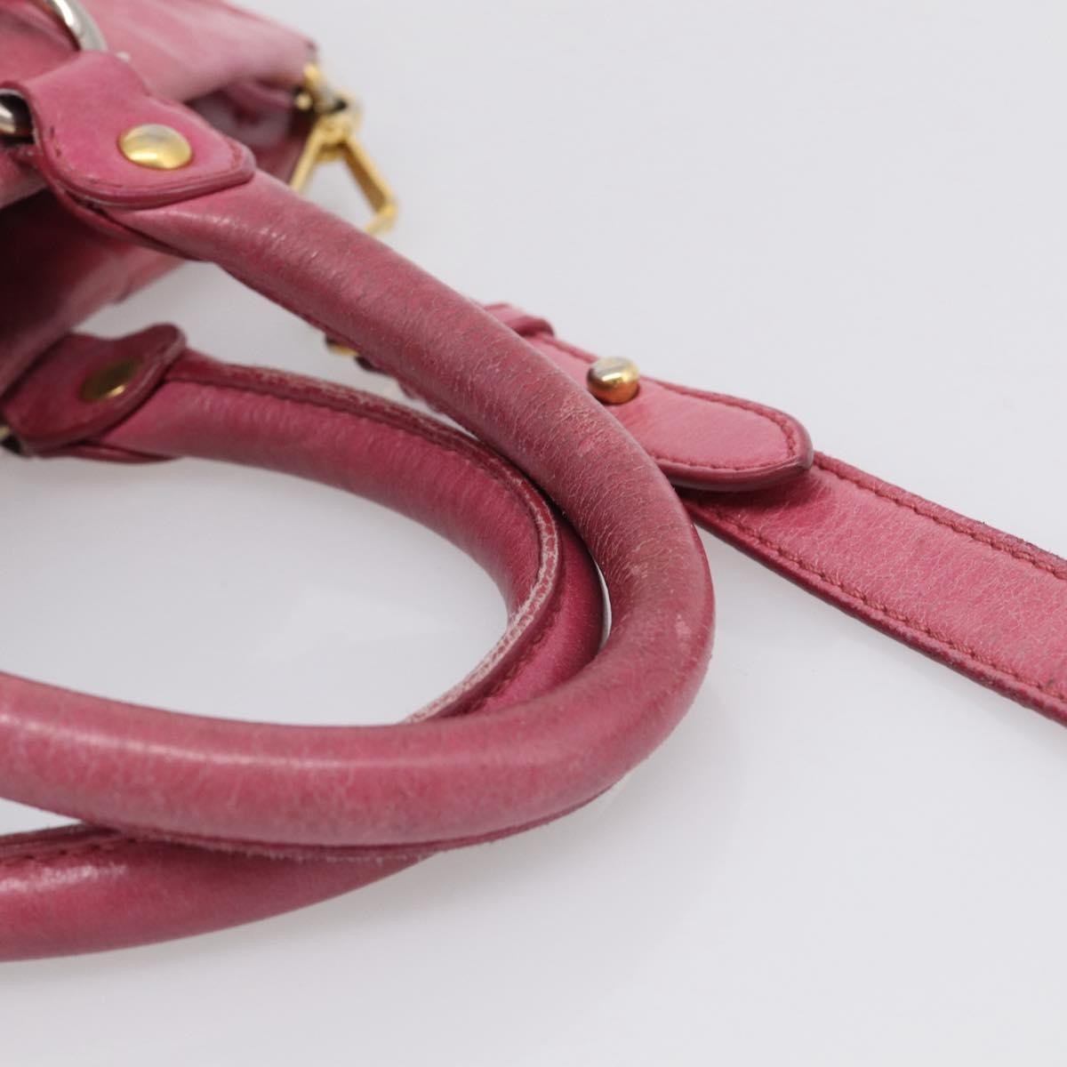 Miu Miu Vitello Lux Leather, Pink, Leather, Handbag