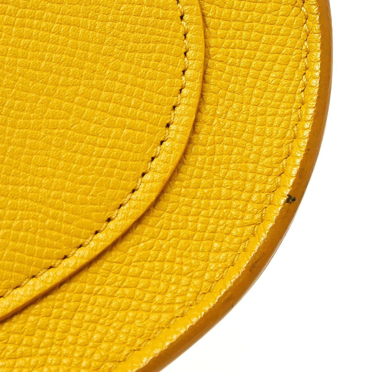 Celine Trotteur Grainy Leather, Yellow, Leather, Crossbody Bag