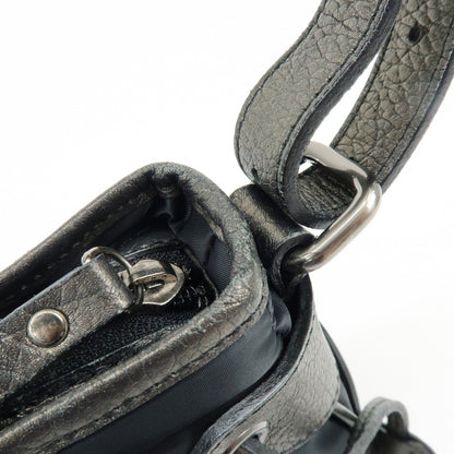 Burberry Shoulder Bag Leather, Black, Nylon, Shoulder Bag