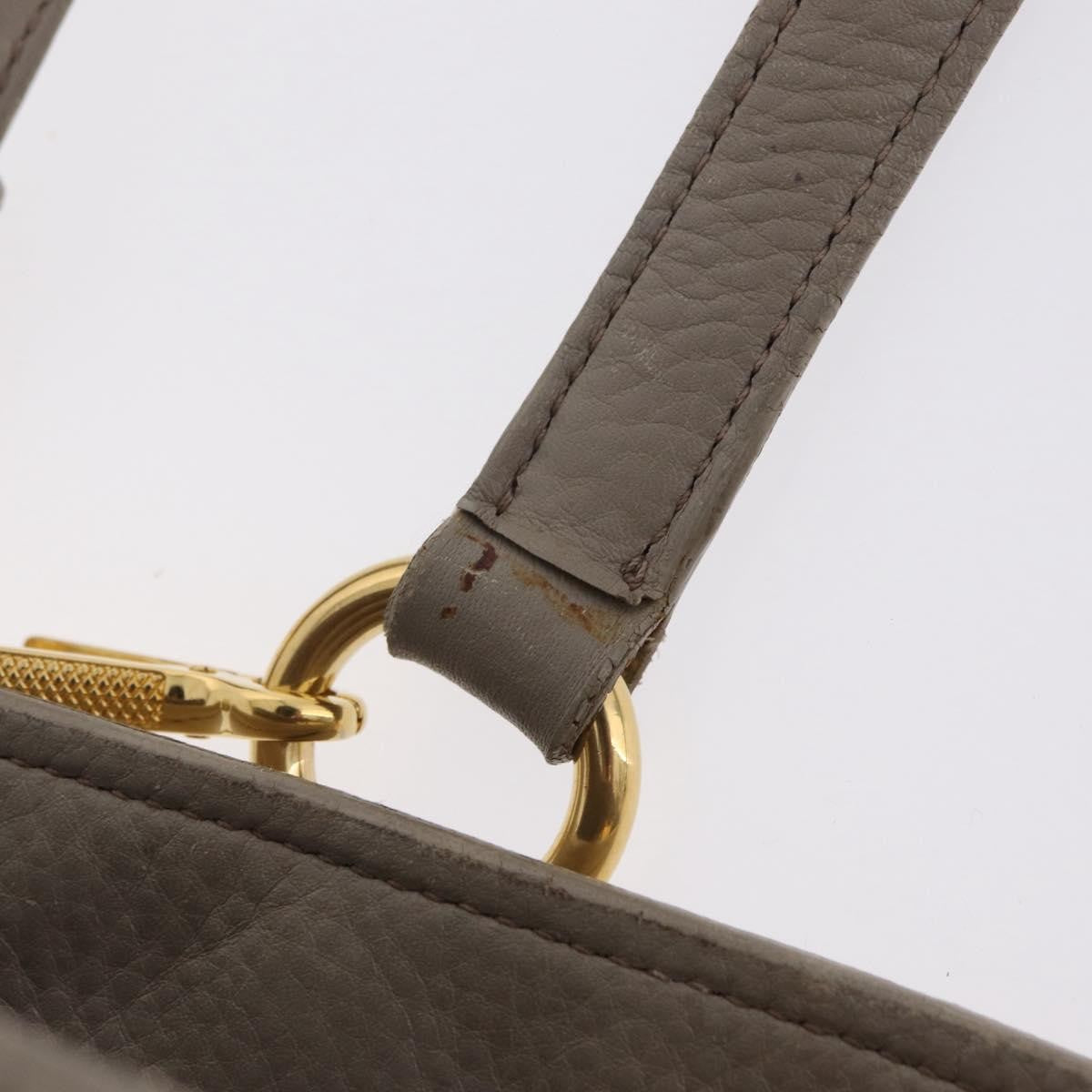 Miu Miu Madras Leather, Gray, Leather, Shoulder Bag
