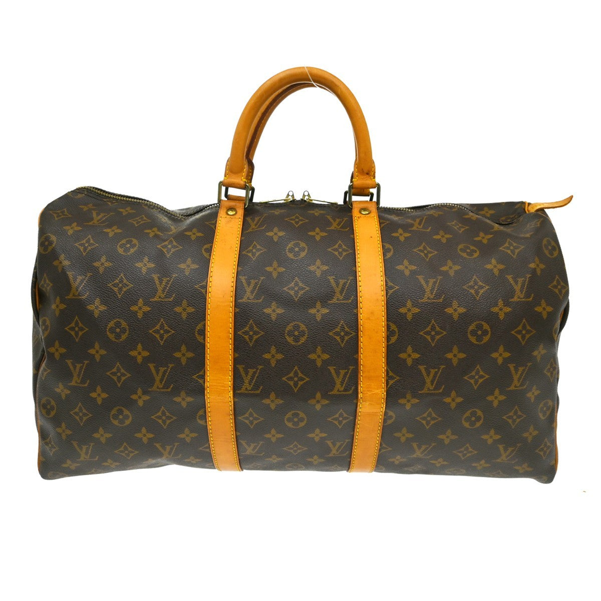 Louis Vuitton Keepall Monogram, Brown, Canvas, Travel Bag
