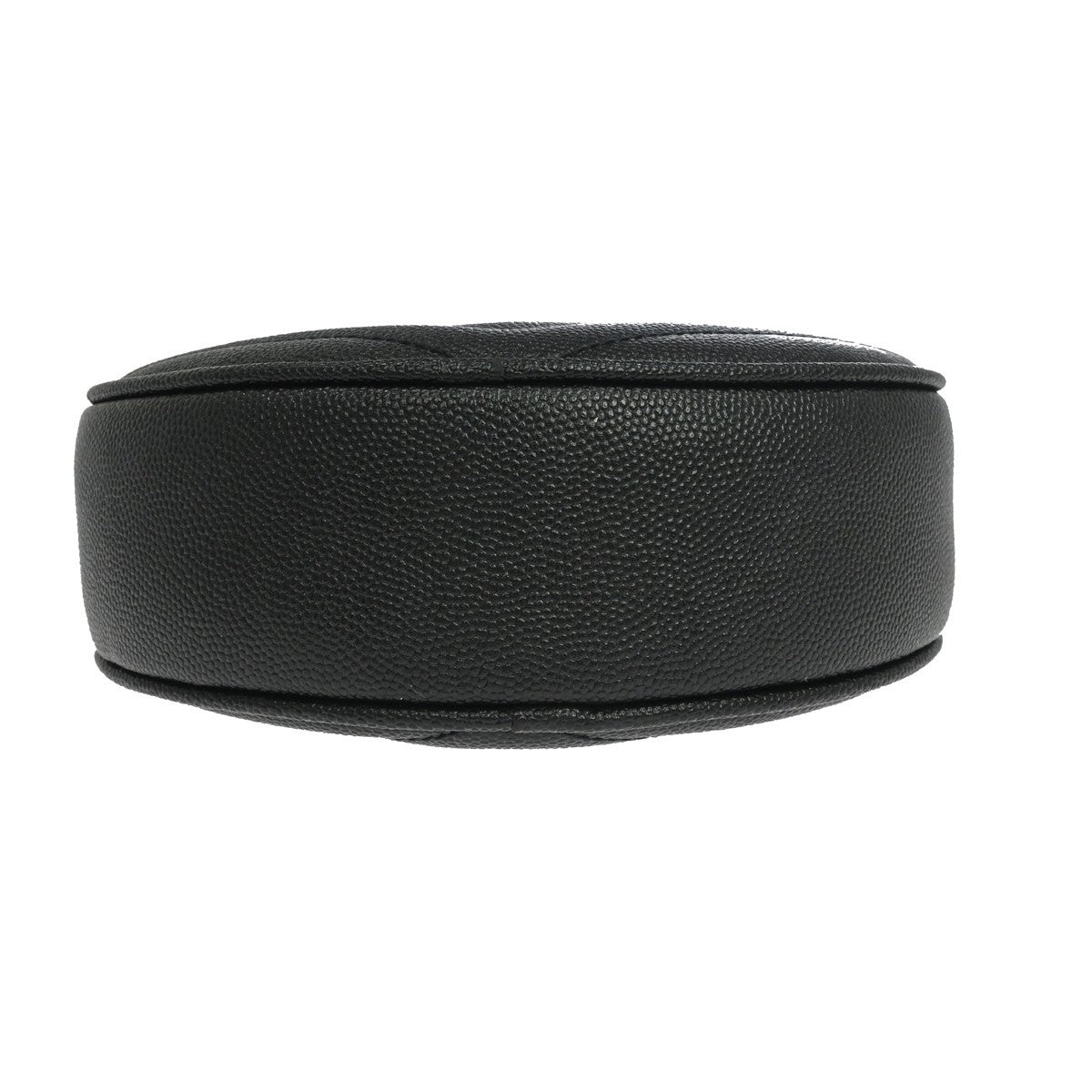 Saint Laurent Vinyle Round Camera Matelasse Chevron Leather, Black, Leather, Crossbody Bag
