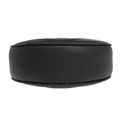 Saint Laurent Vinyle Round Camera Matelasse Chevron Leather, Black, Leather, Crossbody Bag