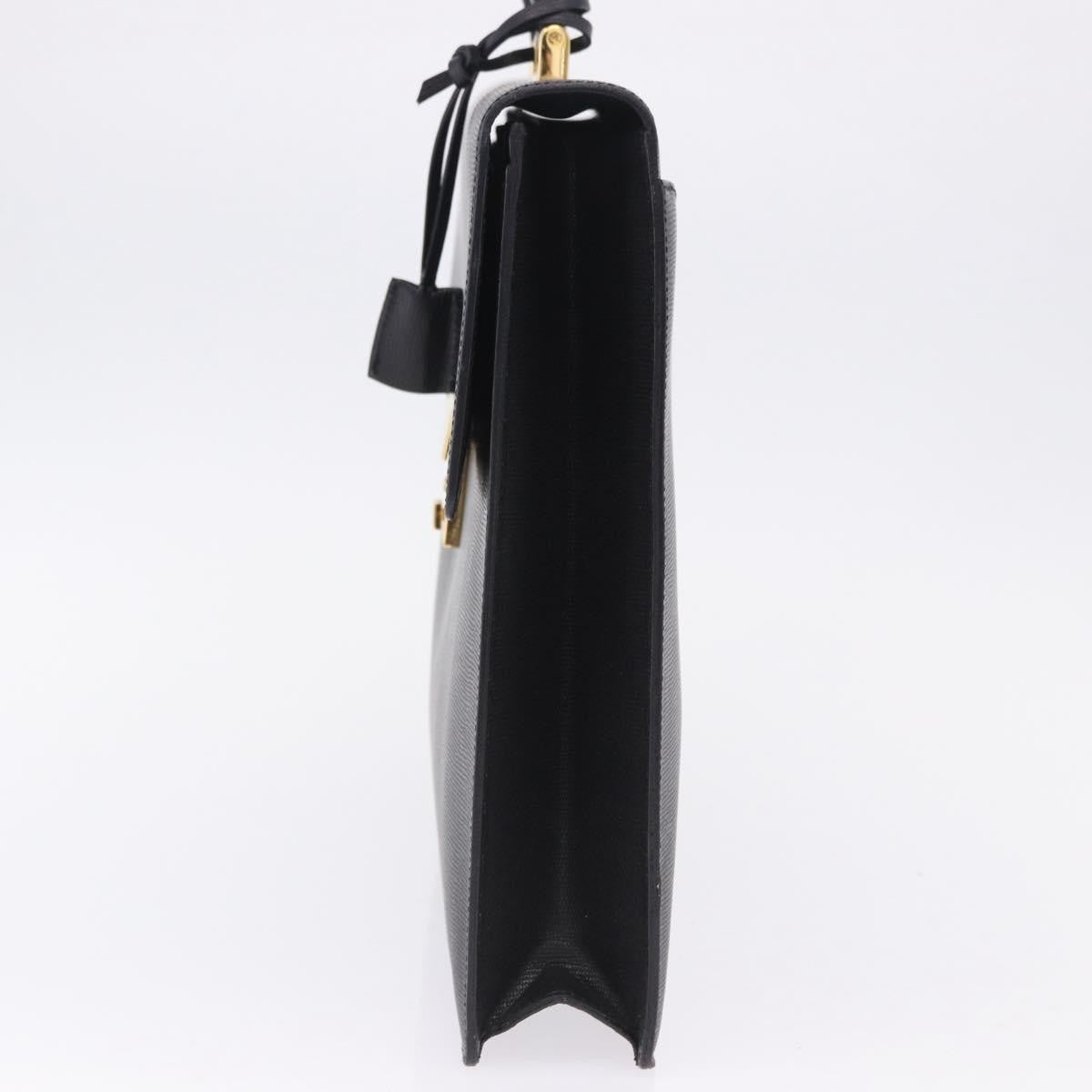 Celine Cartable Business Leather, Black, Leather, Briefcase