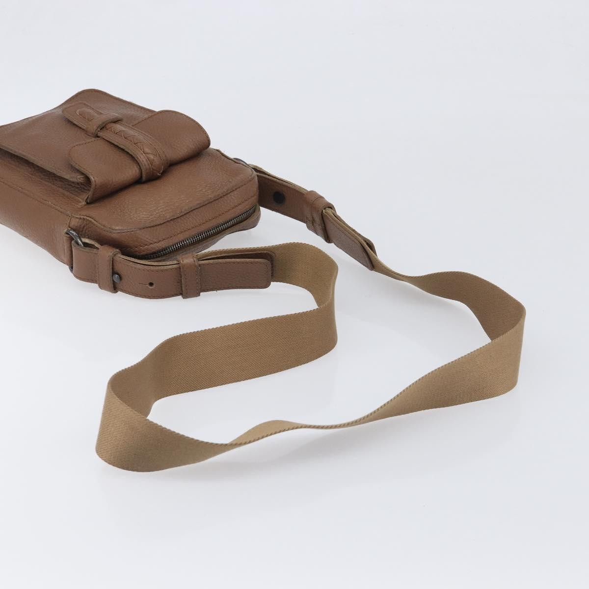 Bottega Veneta Shoulder Leather, Brown, Leather, Shoulder Bag