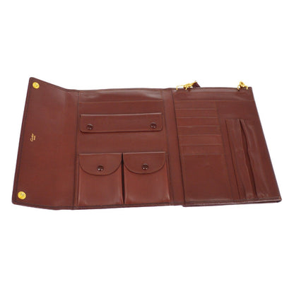 Cartier Must De Cartier Leather, Burgundy, Leather, Clutch