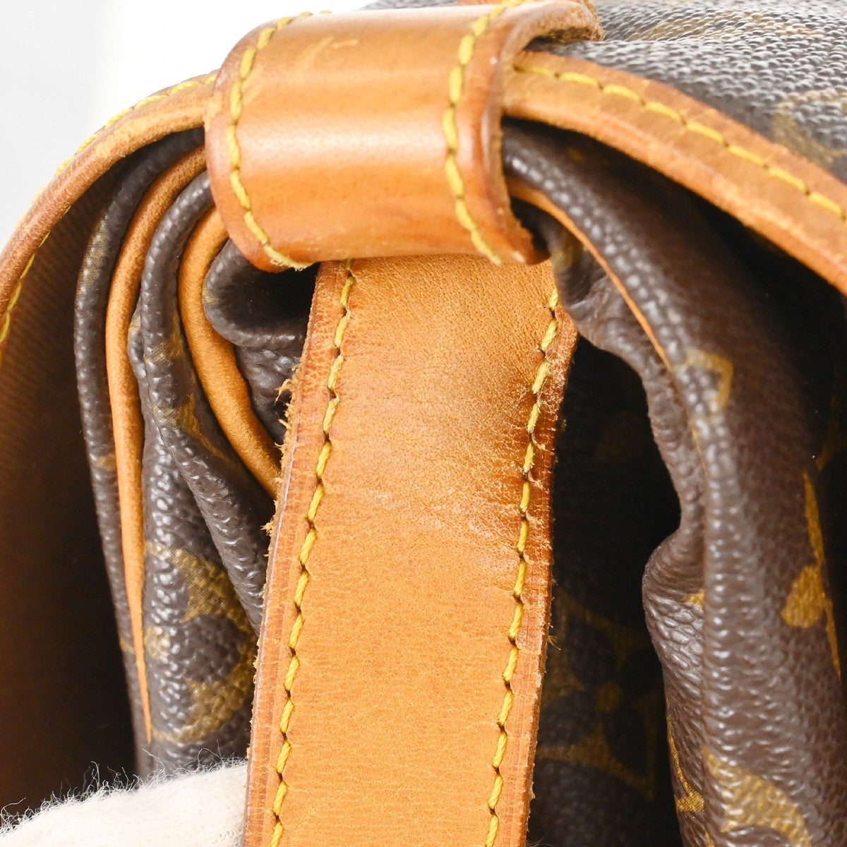 Louis Vuitton Saumur Monogram Canvas, Brown, Canvas, Shoulder Bag