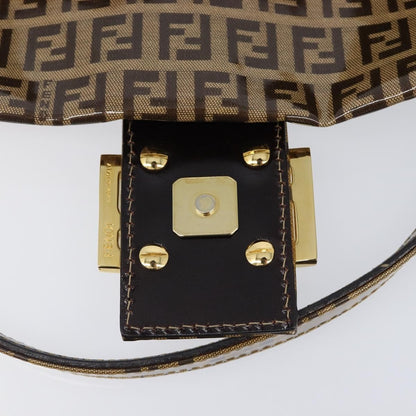 Fendi Mamma Baguette Zucca patent leather, Beige, Canvas, Shoulder Bag