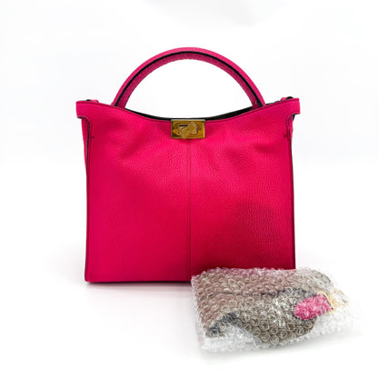 Fendi Selleria Peekaboo Essentially Leather, Pink, Leather, Handbag