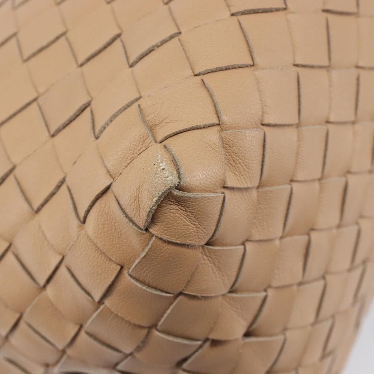 Bottega Veneta Garda Intrecciato Nappa, Beige, Leather, Handbag