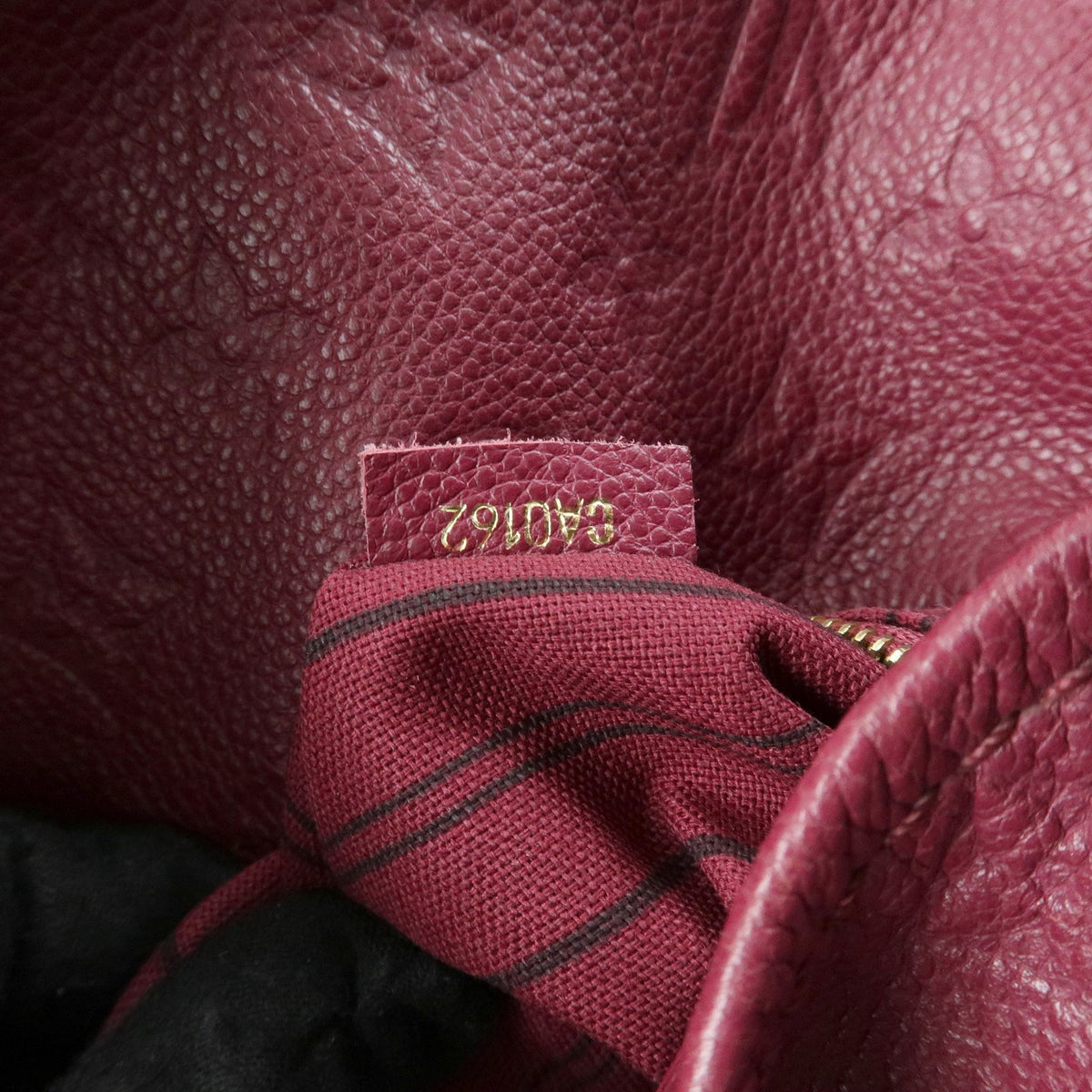 Louis Vuitton Artsy Monogram Empreinte Leather, Burgundy, Leather, Handbag