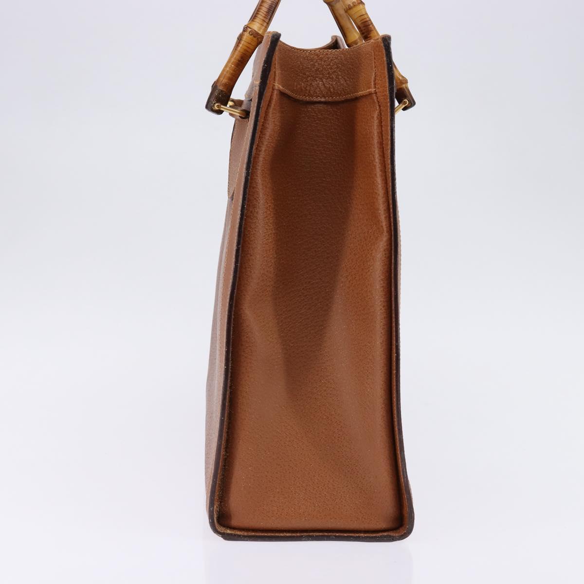 Gucci Bamboo Shopper Tote Leather, BROWN, LEATHER, Handbag