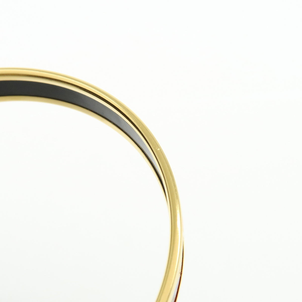 Hermes Bangle Printed Enamel, Gold, Gold Plated, Bracelet