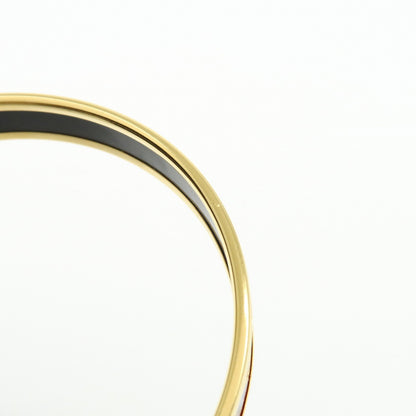 Hermes Bangle Printed Enamel, Gold, Gold Plated, Bracelet