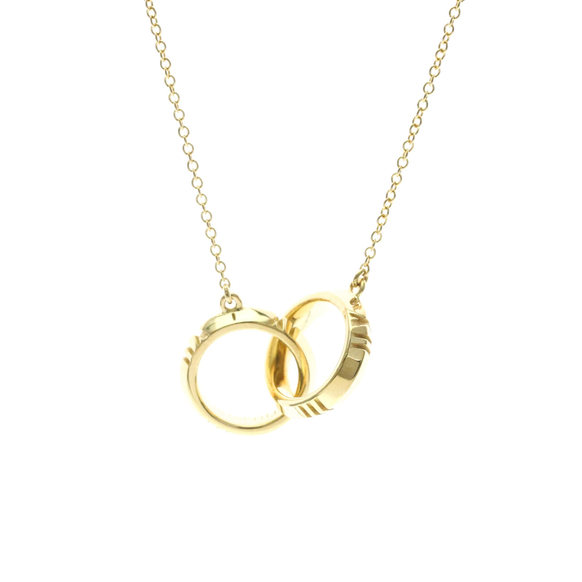 Tiffany & Co. Atlas X Closed Interlocking Pendant 18K Yellow Gold, Gold, Yellow Gold, Necklace