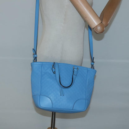 Gucci Bree Convertible Tote Microguccissima Leather, Blue, Leather, Tote Bag