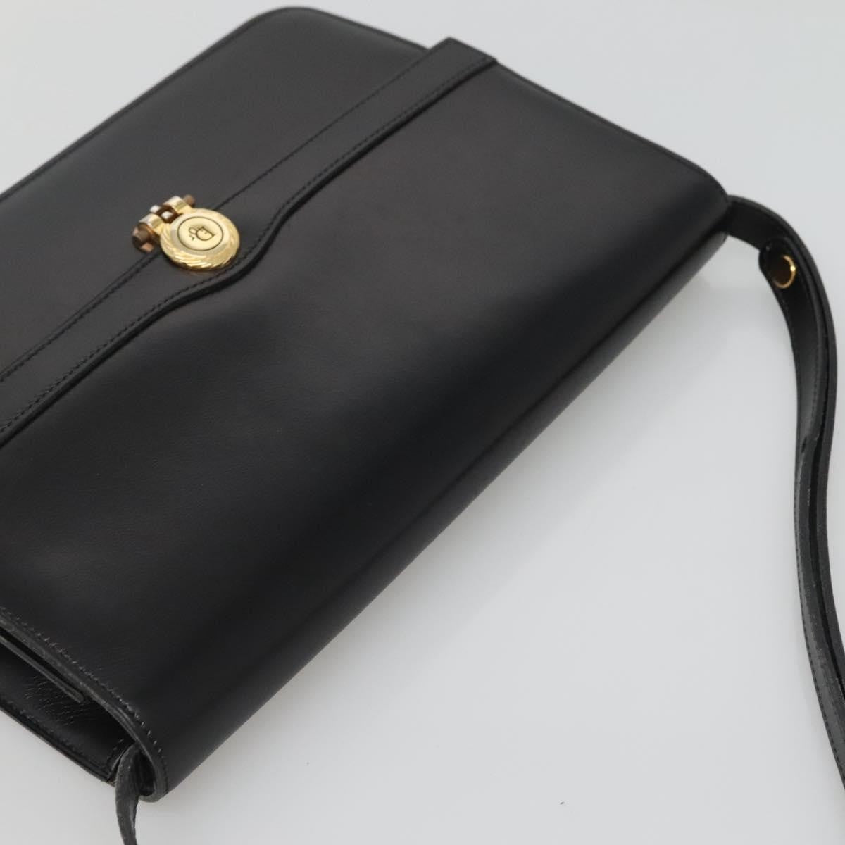 Christian Dior Shoulder Leather, Black, Leather, Shoulder Bag