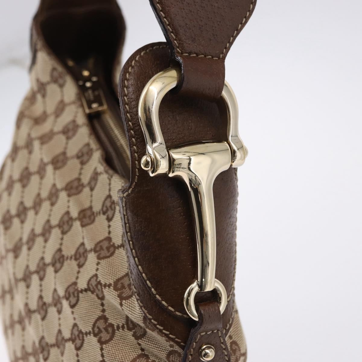 Gucci Horsebit Hobo GG Canvas, Beige, Canvas, Handbag